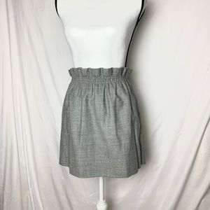 J Crew paper bag synced gray mini skirt